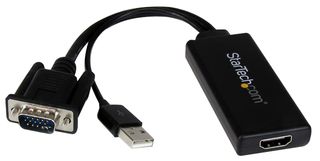 STARTECH VGA2HDU ADAPTER, VGA-HDMI + USB AUDIO & POWER ROHS COMPLIANT: YES