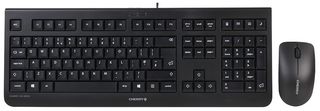 CHERRY JD-0800GB-2 KEYBOARD W/ MOUSE, USB, BLACK