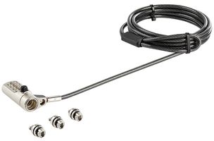 STARTECH LTULOCK4D LAPTOP CABLE LOCK, UNIVERSAL, 3-IN-1, 2M ROHS COMPLIANT: YES