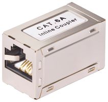 STARTECH IN-CAT6A-COUPLER-S1 ADAPTER, IN-LINE, RJ45 RCPT-RCPT, 8POS ROHS COMPLIANT: YES