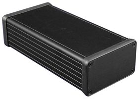 HAMMOND 1455K1601BK CAJA, NEGRO, PLACA TERMINAL DE ALUMINIO