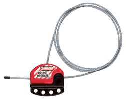 MASTER LOCK S806 ADJUSTABLE CABLE LOCKOUT, RED, 1.8M