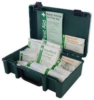SAFETY FIRST AID GROUP K10AECON 1-10 PERSON FIRST AID KIT,GREEN BOX