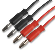 TENMA TEN01015 TEST LEAD, 2X 4MM, RED + BLACK, 1M
