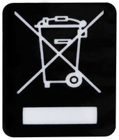 MULTICOMP PRO 7827363 LABEL, WEEE, 10X13MM, WHT/BLK, PK500