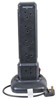 PRO ELEC 2710SU BLK EXTENSION TOWER 10G SWTCH SURGE, USB BLK