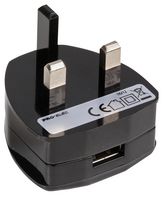 PRO ELEC PEL00458 USB PLUG 2.1A BLACK