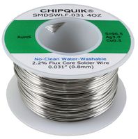 CHIP QUIK SMDSWLF.031 4OZ SOLDER WIRE, NO CLEAN, 220 DEG C, 0.8MM ROHS COMPLIANT: YES