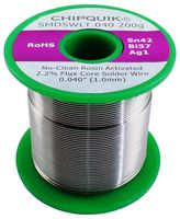 CHIP QUIK SMDSWLT.040 200G SOLDER WIRE, NO CLEAN, 42/57/1 SN/BI/AG ROHS COMPLIANT: YES