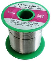 CHIP QUIK SMD3SWLT.040 200G SOLDER WIRE, NO CLEAN, 42/58 SN/BI, 1MM ROHS COMPLIANT: YES