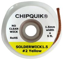 CHIP QUIK SOLDERWICK1.5 SOLDER WICK, NO-CLEAN, 1.5MM X 1.52M ROHS COMPLIANT: YES