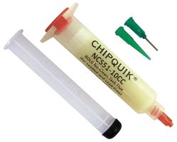 CHIP QUIK NC551-10CC FLUX, TACK, ROL0, 10G, SYRINGE ROHS COMPLIANT: YES