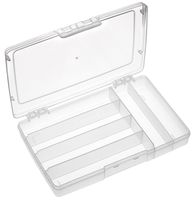 MULTICOMP PRO 1916N.113 STORAGE BOX, 6 COMPARTMENT, CLEAR