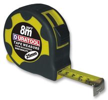 DURATOOL D00004 TAPE MEASURE, MANUAL, RUBBER, 25MMX8M