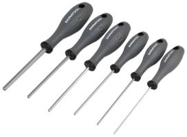 DURATOOL D03444 TAMPERPROOF HEX SCREWDRIVER SET, 6 PIECE ROHS COMPLIANT: NA