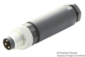 ALPHA WIRE 214HR NC032 Conector para Sensor, Serie ALPHA CONNECT, M8, Male, 3 Positions, Roscado Macho