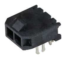MOLEX 43650-0205 Pin Header, Power, 3 mm, 1 Rows, 2 Contacts, Through Hole Right Angle, Micro-Fit 3.0 43650 Series
