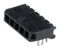 MOLEX 43650-0504 Pin Header, Power, 3 mm, 1 Rows, 5 Contacts, Through Hole Right Angle, Micro-Fit 3.0 43650 Series