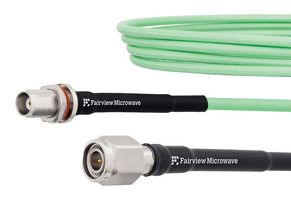 FAIRVIEW MICROWAVE FMCA1240-24 RF / Coaxial Cable Assembly, Low Loss, 24 ", 610 mm, LL142, TNC Plug, TNC Bulkhead Jack, 50 ohm