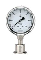 NOSHOK 100-12-1-40-55-0-0 Manómetro Sanitario, 0 a 160 psi, 4" de Diámetro, Abrazadera de 1-1/2", -4 a 60°C, Serie 10