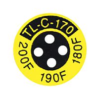 OMEGA TL-C-290 Temperature Label, Non-Reversible Round, 4 Point, 143°C to 160°C, Pack of 30, TL-C Series