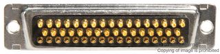 AMPHENOL COMMUNICATIONS SOLUTIONS L717DD50P D Sub Connector, DB50, 50 Contacts, Plug, Solder Cup, DD, 17D Series, Steel Body