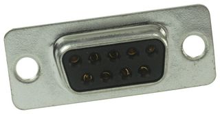 AMPHENOL COMMUNICATIONS SOLUTIONS L77DE09SU D Sub Connector, DB9, 9 Contacts, Receptacle, Solder, DE, 17D Series, Metal Body