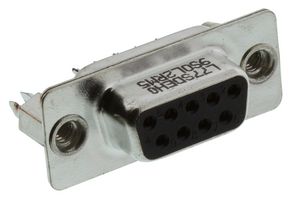 AMPHENOL COMMUNICATIONS SOLUTIONS L77SDEH09SOL2RM5 Conector D Sub, DB9, 9 Contactos, Receptáculo eléctrico, Soldable, DE, Serie SD, Acero