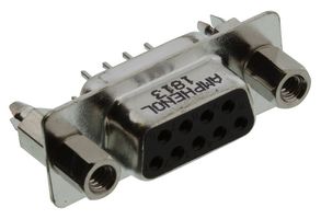 AMPHENOL COMMUNICATIONS SOLUTIONS L77SDEH09SOL2RM8 Conector D Sub, DB9, 9 Contactos, Receptáculo eléctrico, Soldable, DE, Serie SD, Acero