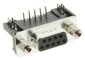 AMPHENOL COMMUNICATIONS SOLUTIONS L77SDE09SA4CH4F Conector D Sub, DB9, Estándar, Receptáculo eléctrico, Serie SD, 9 Contactos, DE, Soldable