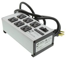 HAMMOND ZT1001-6 Supresor de Picos de Voltaje, LED, 6 Tomacorrientes, NEMA 5-15R, 15 A, 120 V, NEMA 5-15P, 1.8 m