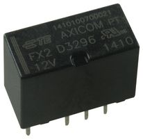 AXICOM - TE CONNECTIVITY D3296 Relevador de Señal, 12 VDC, DPDT, 2 A, Serie FX2, Agujero Pasante, Sin Enclavamiento