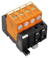 WEIDMULLER 2024860000 Supresor de Picos de Voltaje, Protector contra sobrevoltajes de red, 4 polos, 40 kA, 385 VAC