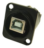 CLIFF ELECTRONIC COMPONENTS CP30115 USB Adapter, USB Type B Receptacle, USB Type A Receptacle, USB 2.0, Zinc
