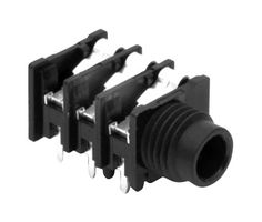 AMPHENOL AUDIO ACJM-HHOP Conector para Audio de Teléfono, Mono, 1/4", 4 Contactos, Hembra, Montaje en Panel PCB