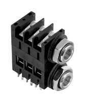 AMPHENOL AUDIO ACJS-MHD Conector para Audio de Teléfono, 3 Contactos, Hembra, 6.35 mm, Montaje en PCB