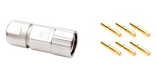 AMPHENOL SINE/TUCHEL MB7CKN0600-S3-KIT Sensor Connector, 30A/630V Power, MotionGrade M23 Elite Series, M23, Female, 6 Positions