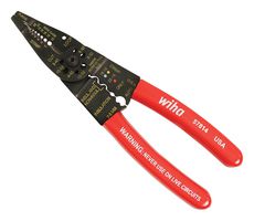 WIHA 57814 Wire Stripper, 22-10AWG Solid and 4-40/5-40/6-32/8-32/10-32/10-24 Screw Cutters, 7.24" Length