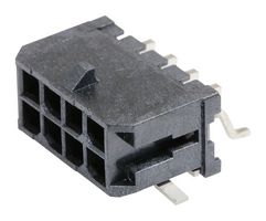 MOLEX 43045-0811 Cabezal de Pin, Potencia, 3 mm, 2 Líneas, 8 Contactos, Montaje Superficial, Ángulo Recto