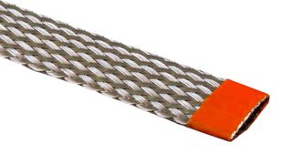 GLENAIR 100-003A375 Sleeving, Per Foot, Braided, Copper, Nickel Plated, 0.375 "