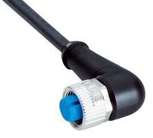 SICK YG2A14-250UB3XLEAX Sensor Cable, A Coded, Black, 90° M12 Receptacle, Free End, 4 Positions, 25 m, 82 ft