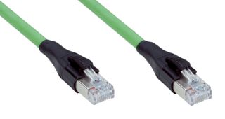SICK YMRJA8-100EG1MRJA8 Ethernet Cable, Cat6a, RJ45 Plug to RJ45 Plug, STP (Shielded Twisted Pair), Green, 10 m, 32.8 ft