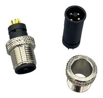 NORCOMP 858-T04-103RLU4 Conector para Sensor, VULCON M12 Circulars Series, M12, Male, 4 Contactos, Soldable Macho