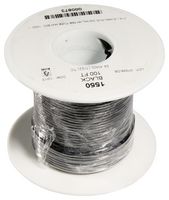 ALPHA WIRE 1550 BK005 Wire, Hook Up MIL-W-76B Type MW, PVC, Black, 24 AWG, 7 x 32AWG, 100 ft