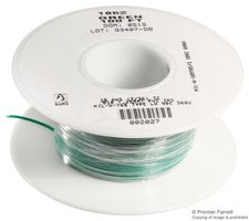 ALPHA WIRE 1852 GR005 Wire, Hook Up MIL-W-16878E/1, PVC, Green, 28 AWG, 7 x 36AWG, 100 ft