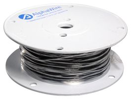 ALPHA WIRE 1855 BK001 Wire, Hook Up MIL-W-16878E/1, PVC, Black, 22 AWG, 7 x 30AWG, 1000 ft