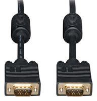EATON TRIPP LITE P502-100 Computer Cable, HD-15 Plug, HD-15 Plug, 100 ft, 30.5 m, Black