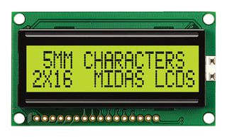 MIDAS DISPLAYS MC21605H6WR-SPTLY-V2