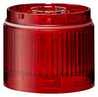 PATLITE (U.S.A.) LR6-E-R Unidad LED, Rojo, 24V, 1W, 60mm, 40mm, IP65, NEMA 4X, NEMA 13