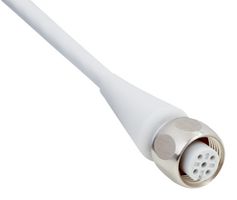 SICK DOL-1205-G25MRN Sensor Cable, Grey, M12 Receptacle, Free End, 5 Positions, 25 m, 82 ft